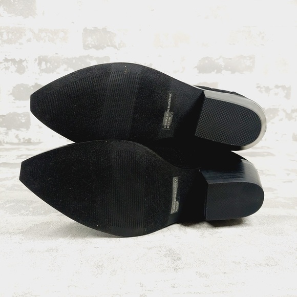 NEW DV Dolce Vita Tall Boots Women 7 Black Suede Leather Western Chic - Picture 8 of 11